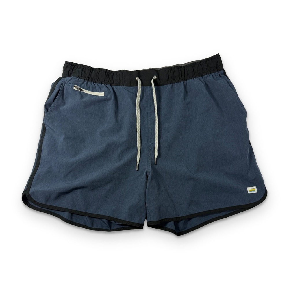 Vuori Banks Shorts Mens 2XL Indigo Heather Blue V366 Hybrid Athletic Swim 5in